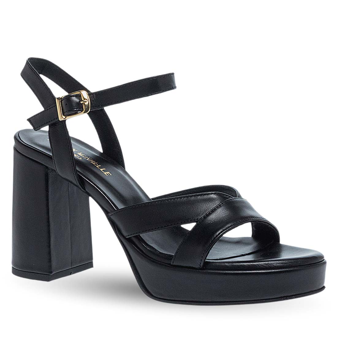 Γυναικεία Δερμάτινα Πέδιλα Με Τακούνι Maison Minrelle 11633284