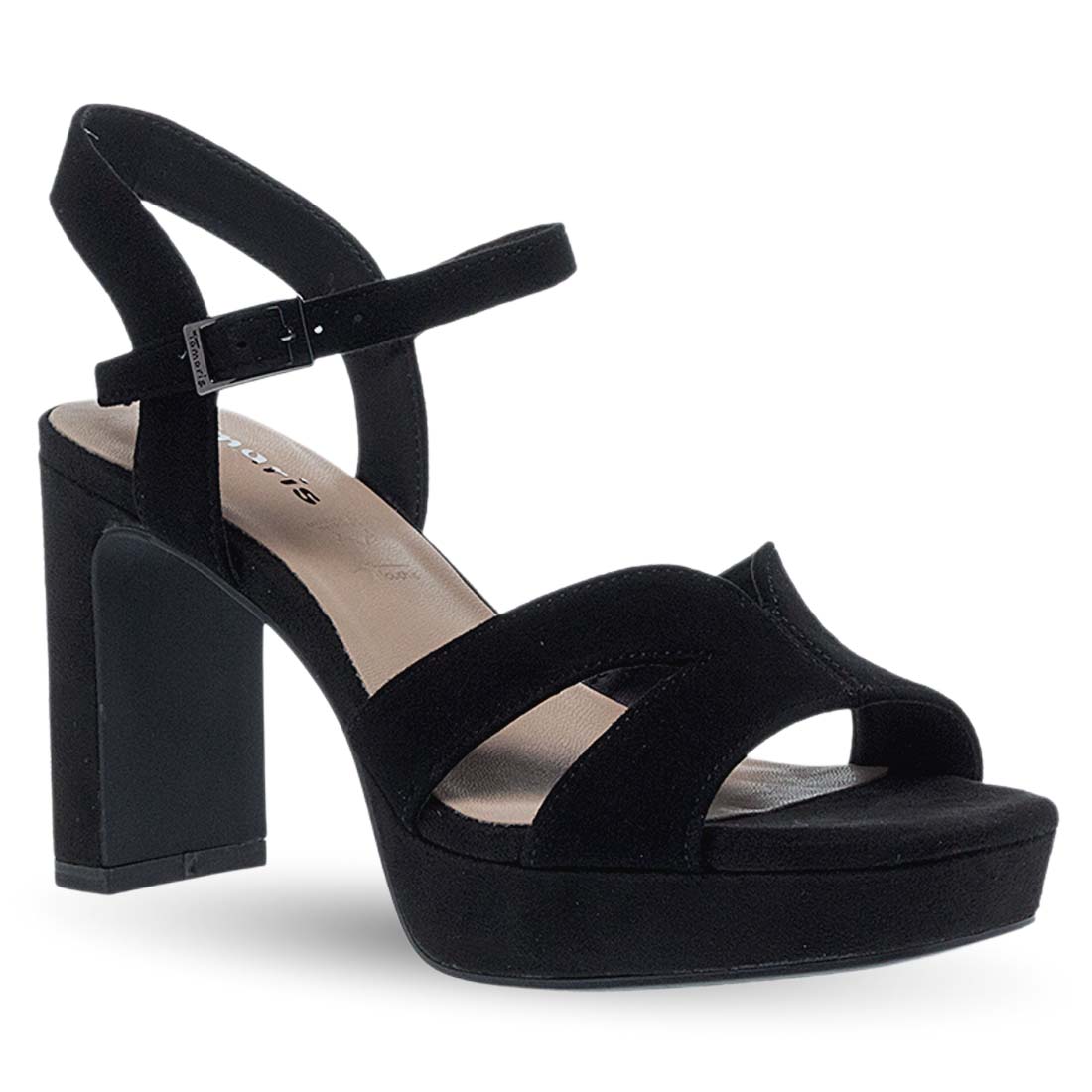 Γυναικεία Δερμάτινα Πέδιλα Με Τακούνι Tamaris 1-28309-42 007