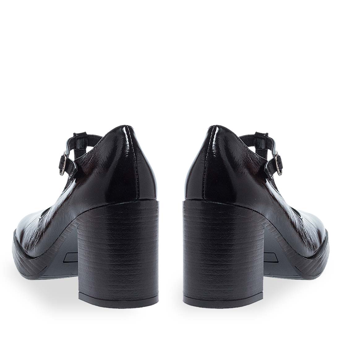 靴 oblada MARY JANE (VELOR) Womens Silver Buckled Block Heel Mary Janes on Luulla