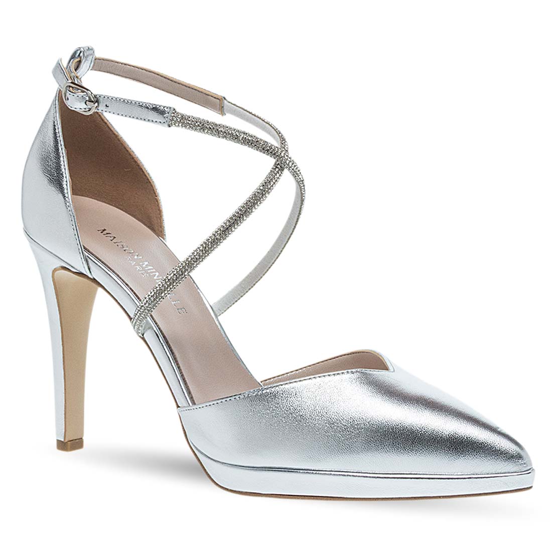 Γυναικεία Δερμάτινα Νυφικά Παπούτσια Maison Minrelle 13333000