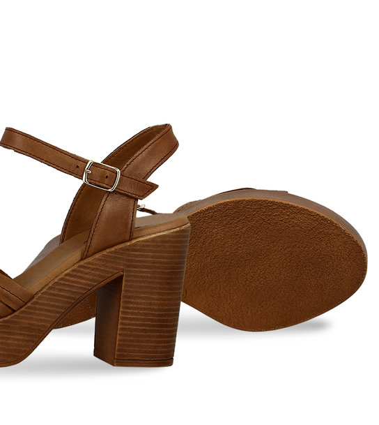 Γυναικεία Δερμάτινα Πέδιλα Mε Τακούνι Parex 11627150