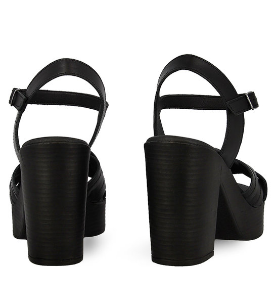 Γυναικεία Δερμάτινα Πέδιλα Mε Τακούνι Parex 11627150