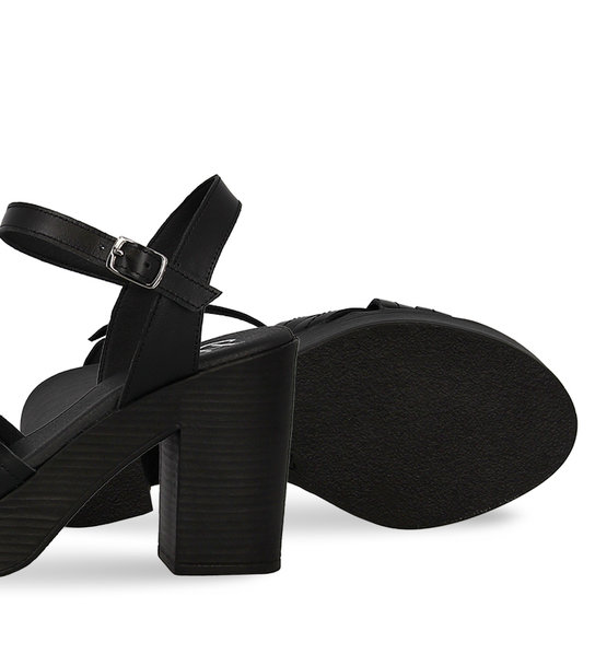 Γυναικεία Δερμάτινα Πέδιλα Mε Τακούνι Parex 11627150