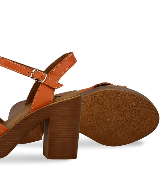 Γυναικεία Δερμάτινα Πέδιλα Mε Τακούνι Parex 11627150