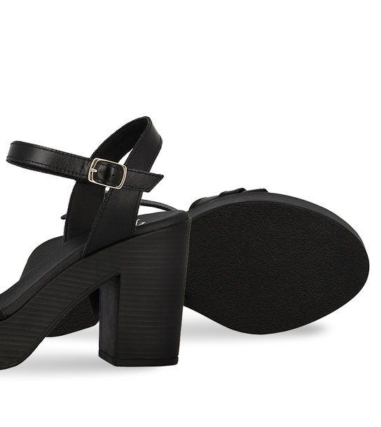 Γυναικεία Δερμάτινα Πέδιλα Mε Τακούνι Parex 11627153