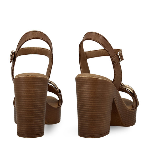 Womens Leather Heeled Sandals Parex 11627153