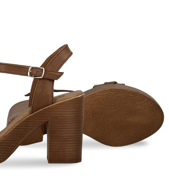 Womens Leather Heeled Sandals Parex 11627153