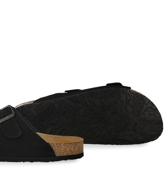 Womens Leather Sandals Plakton 180010 Negro