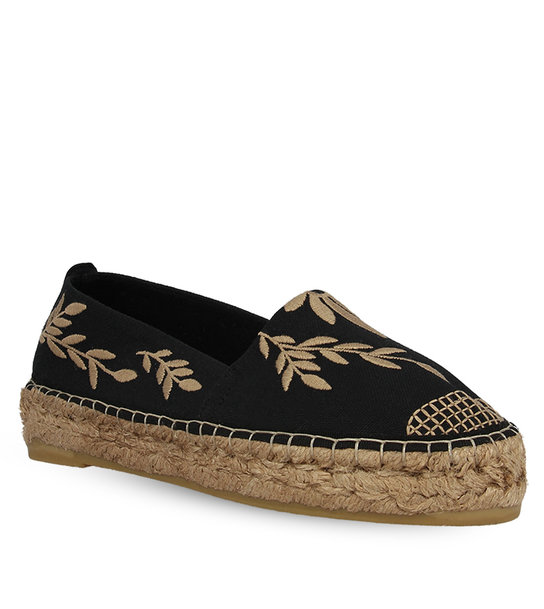 Women's Espadrilles Suespadril 12027014 ΜΑΥΡΟ Parex
