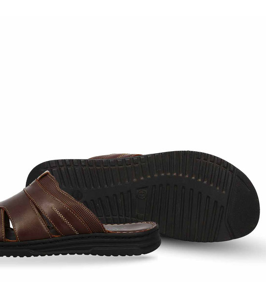 Mens Leather Comfort Mules Parex 12127061