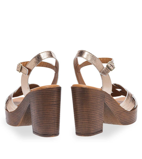 Γυναικεία Δερμάτινα Πέδιλα Mε Τακούνι Parex 11627150