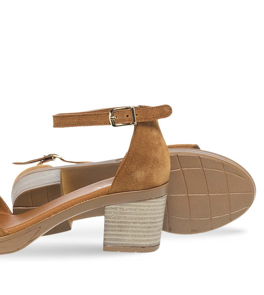 Womens Leather Heeled Sandals Parex 11623065