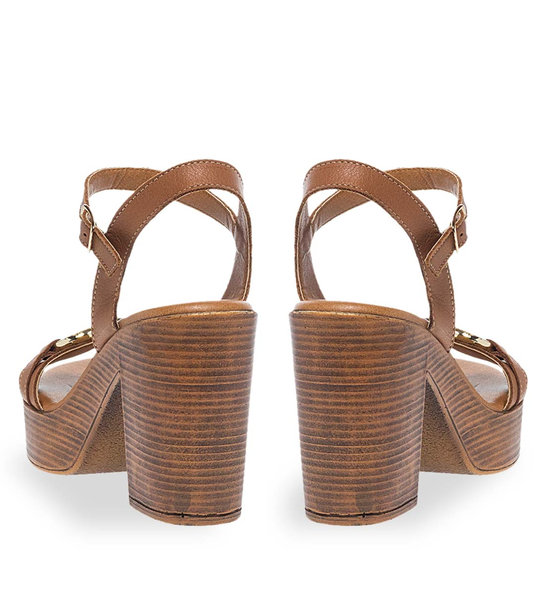 Womens Leather Heeled Sandals Parex 11629129