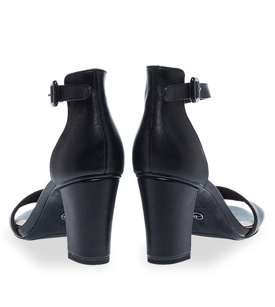 Γυναικεία Δερμάτινα Πέδιλα Με Τακούνι Tamaris 1-1-28326-42 001