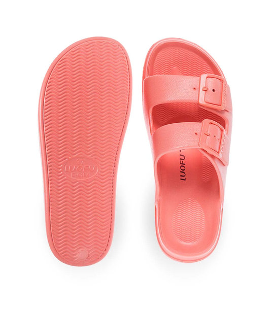 Womens Slides With Two Straps Luofu 11829034