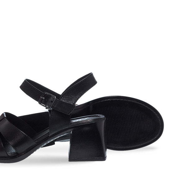 Γυναικεία Δερμάτινα Πέδιλα Mε Τακούνι Parex 11629290