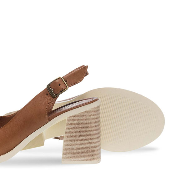 Γυναικεία Δερμάτινα Πέδιλα Mε Τακούνι Parex 11629293