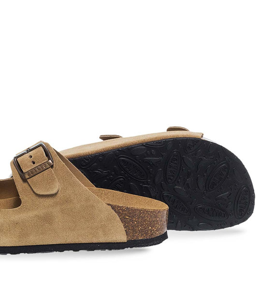 Womens Leather sandals Plakton 340010 Tan 106X