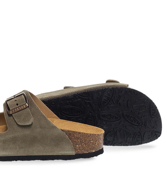 Womens Leather sandals Plakton 340010 Light Kaki 717 X