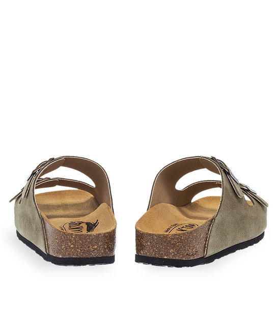 Γυναικεία Δερμάτινα Σανδάλια Plakton 340010 Light Kaki 717 X