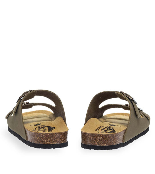 Womens Leather sandals Plakton 180010 Kaki