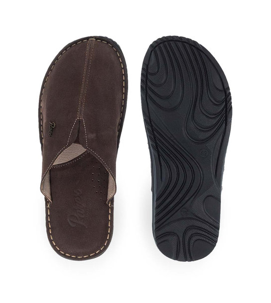 Mens Leather House slippers Parex 10130286