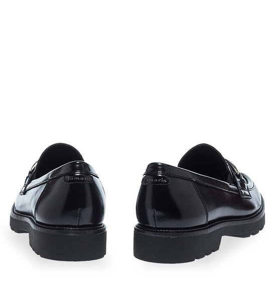 Mocassin Femme Tamaris - Cuir Blanc - Slip-on Confortable - Semelle Plate - Modèle 1-24604-43