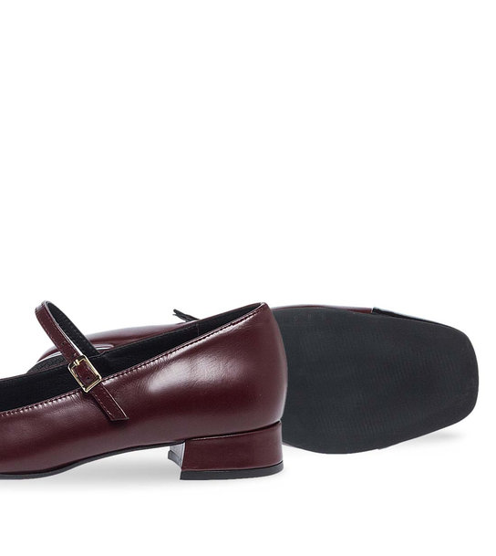 Womens Leather Mary Jane Shoes Maison Minrelle 13230003