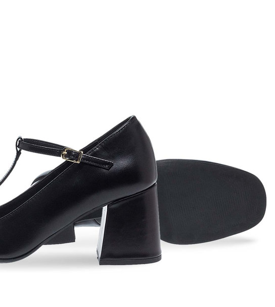 Womens Leather Mary Jane Shoes Maison Minrelle 13230007