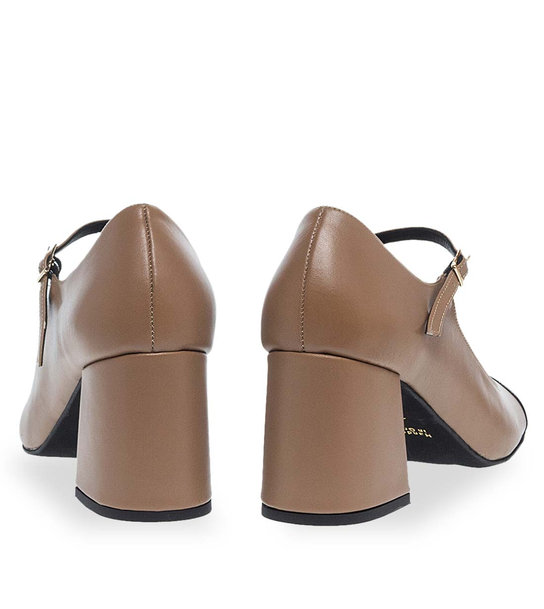 Womens Leather Mary Jane Shoes Maison Minrelle 13230009