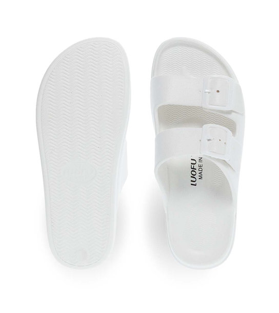 Womens Slides With Two Straps Luofu 11829034