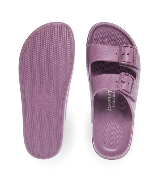 Womens Slides With Two Straps Luofu 11829034