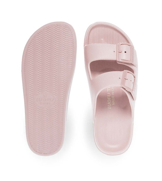 Womens Slides With Two Straps Luofu 11829034