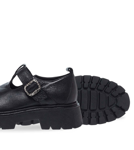 Womens Leather Mary Jane Shoes Maison Minrelle 12330000