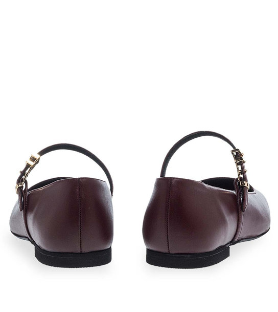 Womens Leather Mary Jane Shoes Maison Minrelle 13231001