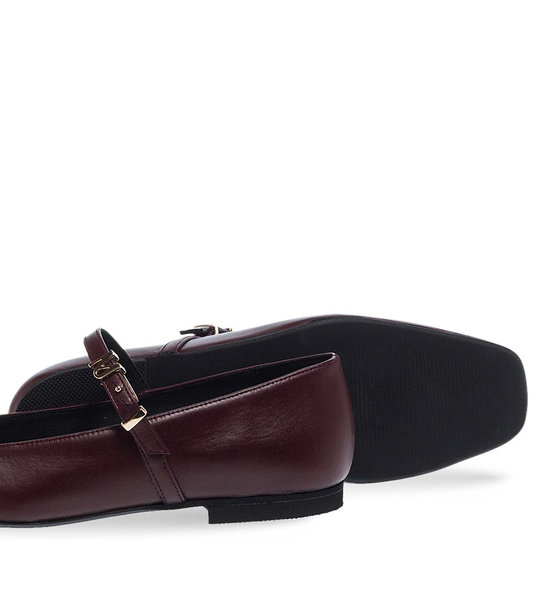 Womens Leather Mary Jane Shoes Maison Minrelle 13231001