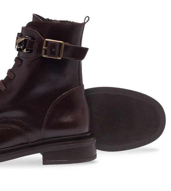 Womens Leather Ankle Boots Maison Minrelle 10330197