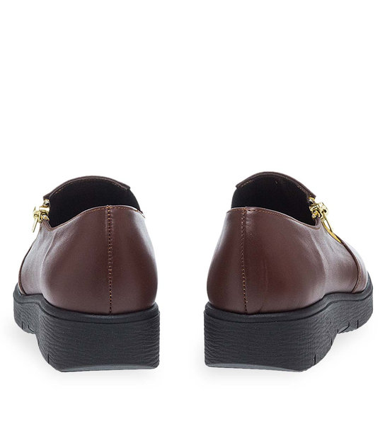 Womens Leather Slip On Shoes Parex 12930029