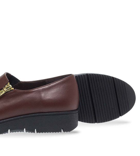 Womens Leather Slip On Shoes Parex 12930029