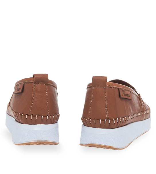 Womens Leather Slip On Shoes Parex 12931034
