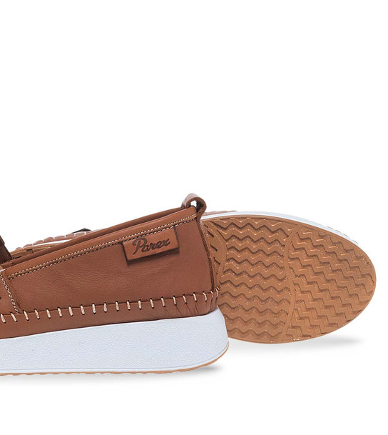 Womens Leather Slip On Shoes Parex 12931034