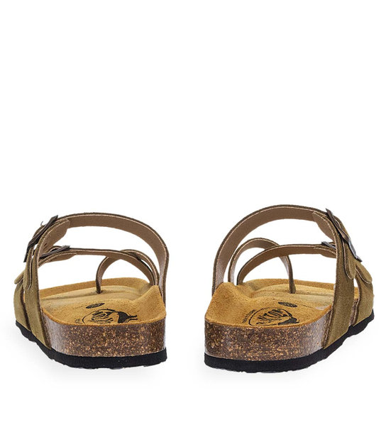 Γυναικεία Δερμάτινα Σανδάλια Plakton 181032 Military 312 X