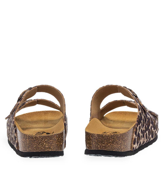 Γυναικεία Δερμάτινα Σανδάλια Plakton 340010 No 5 Leopard