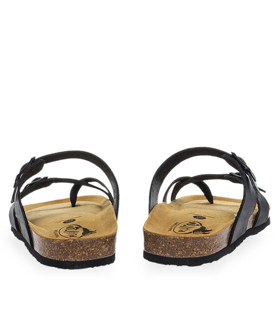 Womens Leather Sandals Plakton 171032 Negro