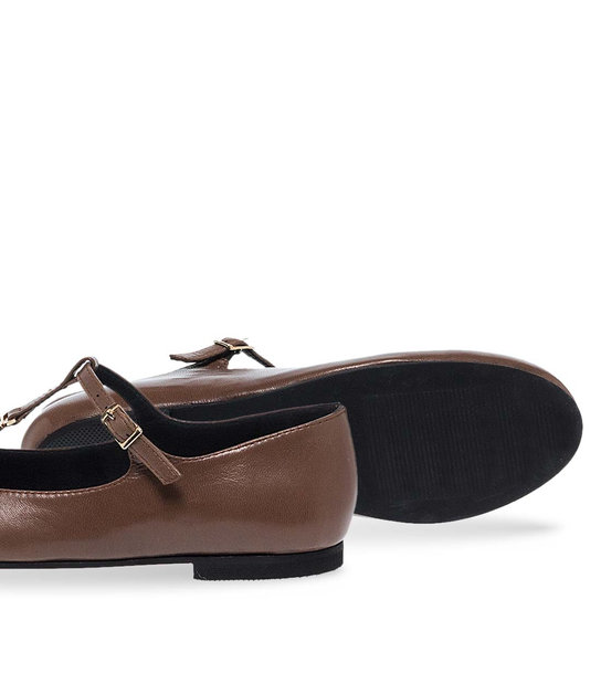 Womens Leather Ballerinas Maison Minrelle 10432018