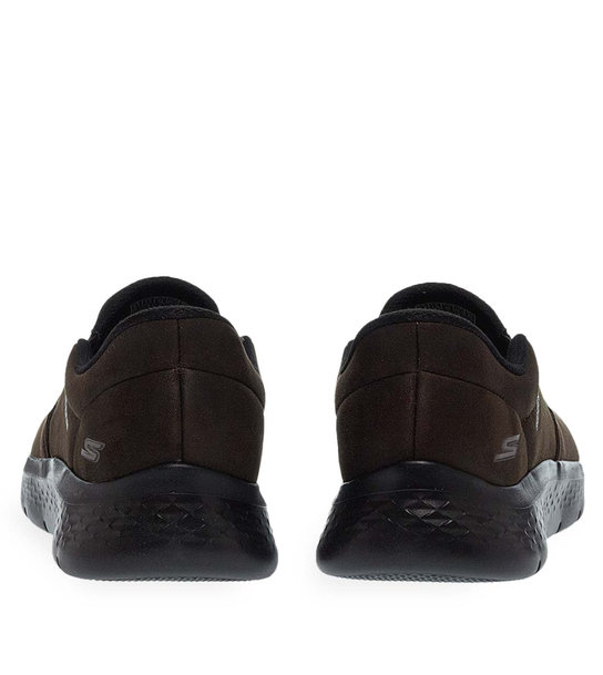 Mens Leather Slip On Shoes Skechers 216334_Choc