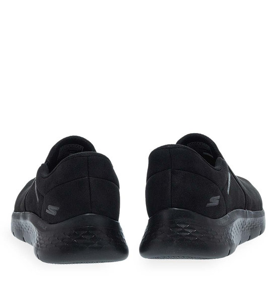 Mens Leather Slip On Shoes Skechers 216334_Bbk