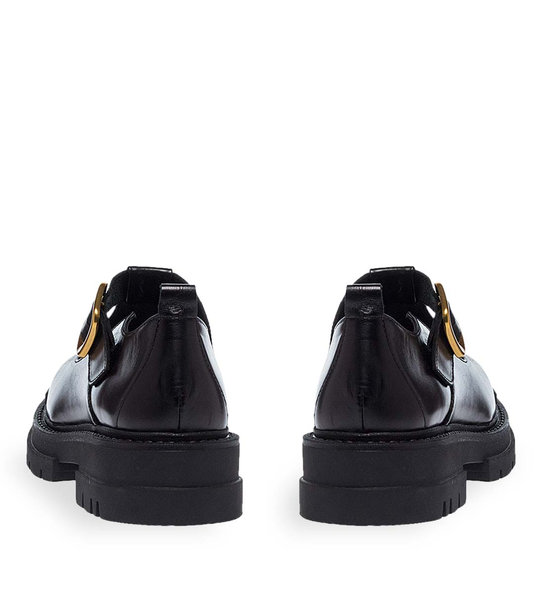 Womens Leather Mary Jane Shoes Maison Minrelle 13232010