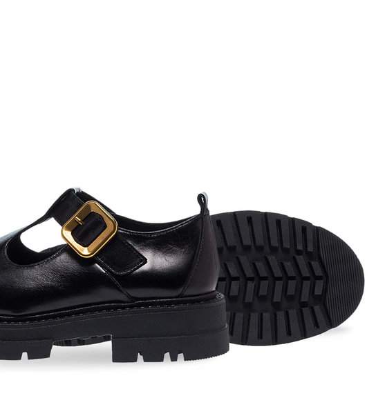 Womens Leather Mary Jane Shoes Maison Minrelle 13232010