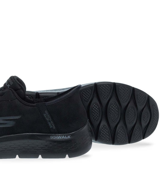 Mens Leather Trainers Skechers 216326_Bbk